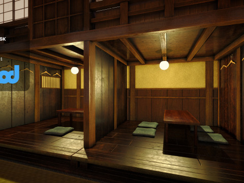 Japanese Izakaya Restaurant 0003 Modelo 3D