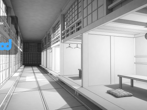 Japanese Izakaya Restaurant 0003 Modelo 3D
