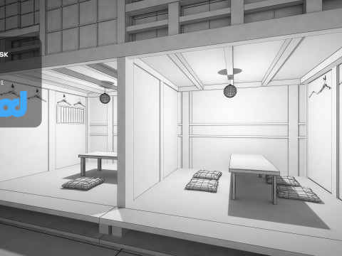 Japanese Izakaya Restaurant 0003 Modelo 3D
