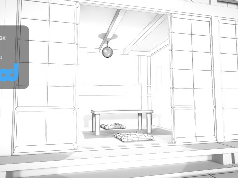 Japanese Izakaya Restaurant 0003 Modelo 3D