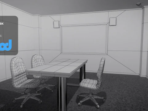 取調室 3Dモデル