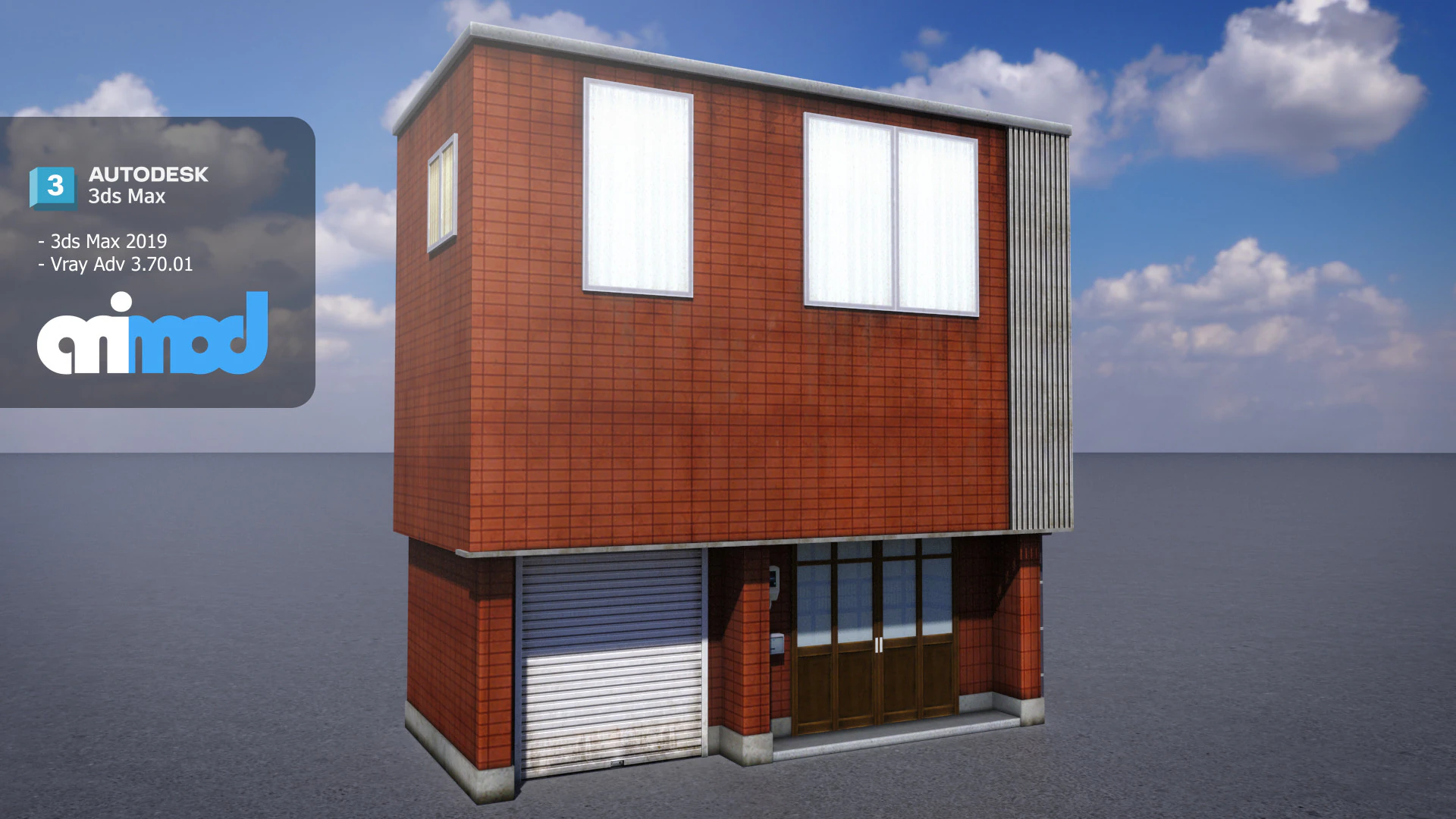 Japanese House 0002 3D Model .c4d .max .obj .3ds .fbx .stl .blend 
