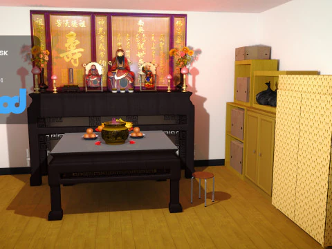 Китайский алтарь 3D Модель