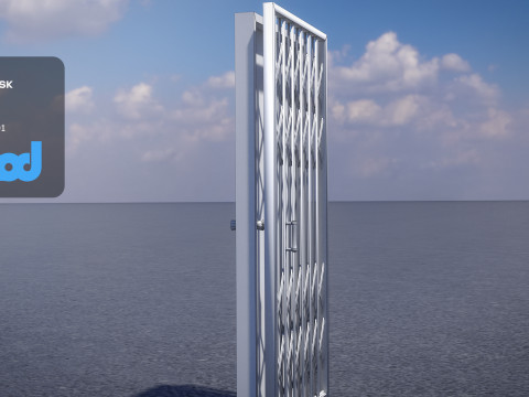Door and Iron Gate Rigged 3Dモデル