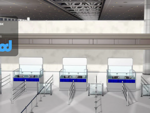 Immigration Counter 3D Model