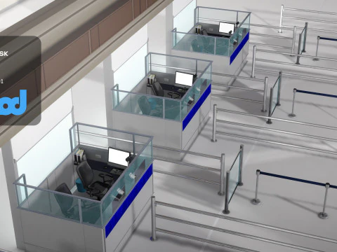Immigration Counter 3D Model