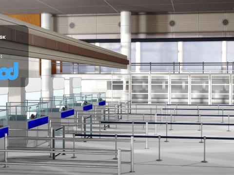 Immigration Counter 3D Model