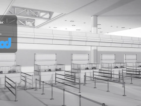 Immigration Counter 3D Model