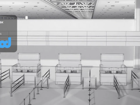 Immigration Counter 3D Model