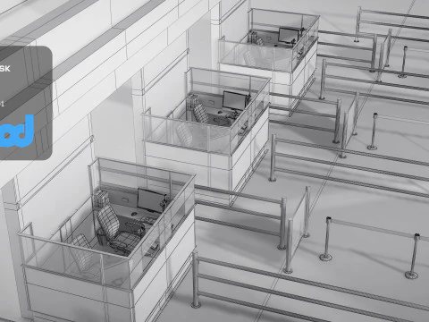 Immigration Counter 3D Model