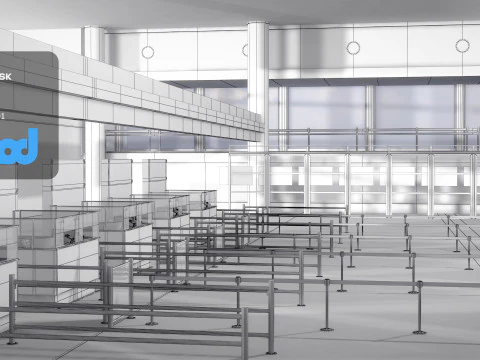 Immigration Counter 3D Model