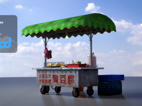 Street Vendor Stinky Tofu 3Dモデル