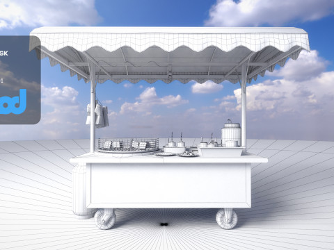Street Vendor Stinky Tofu 3Dモデル