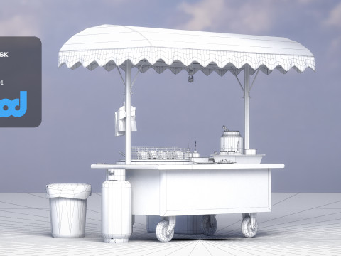 Street Vendor Stinky Tofu 3Dモデル