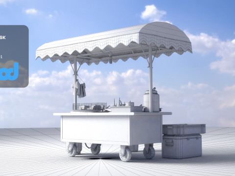 Street Vendor Stinky Tofu 3Dモデル