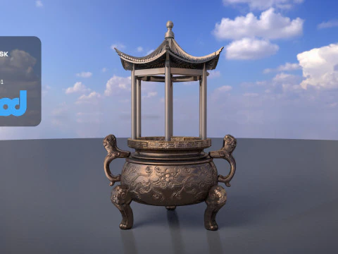 Queimador de incenso ao ar livre Modelo 3D