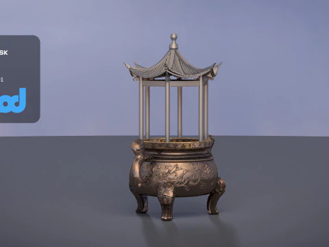 Outdoor Incense Burner 3D Model