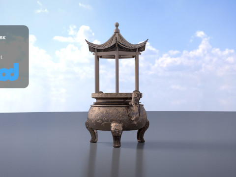 Outdoor Incense Burner Modelo 3D