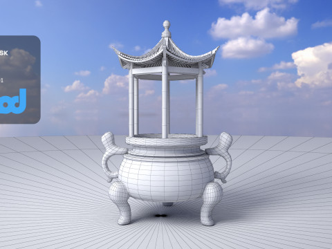 Outdoor Incense Burner Modelo 3D