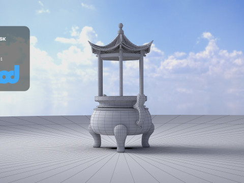 Outdoor Incense Burner Modelo 3D