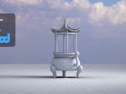 Outdoor Incense Burner Modelo 3D