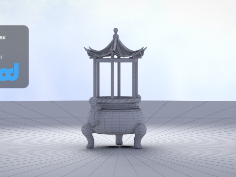 Outdoor Incense Burner Modelo 3D