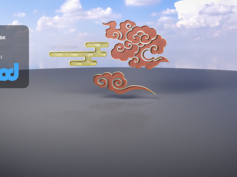 Chinese New Year Lucky Cloud 3Dモデル