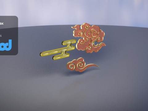 Chinese New Year Lucky Cloud 3Dモデル