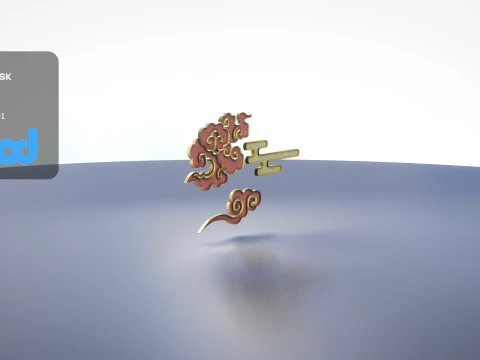 Chinese New Year Lucky Cloud 3D Model