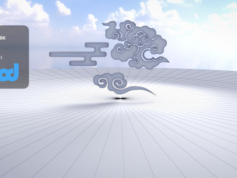 Chinese New Year Lucky Cloud 3Dモデル