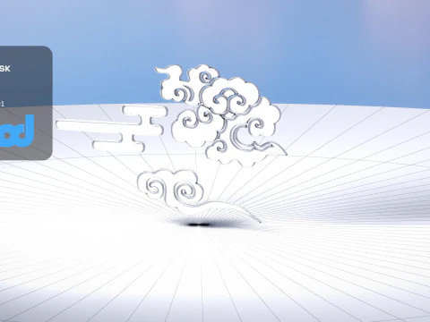 Chinese New Year Lucky Cloud 3D Model
