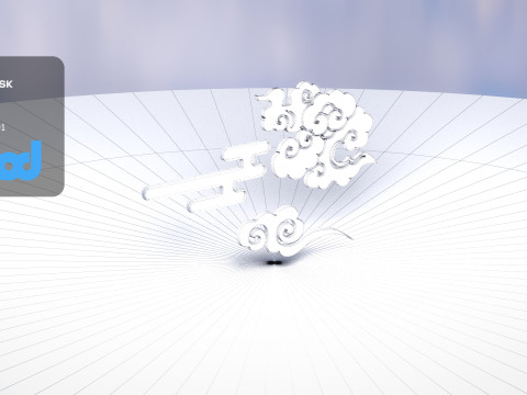 Chinese New Year Lucky Cloud 3Dモデル