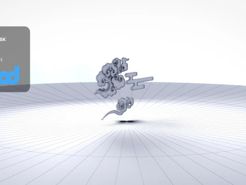 Chinese New Year Lucky Cloud 3D Model