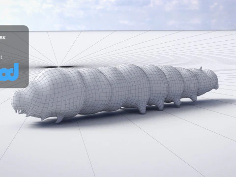 Silkworm 3D Model