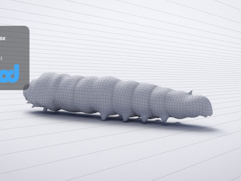 Silkworm 3D Model