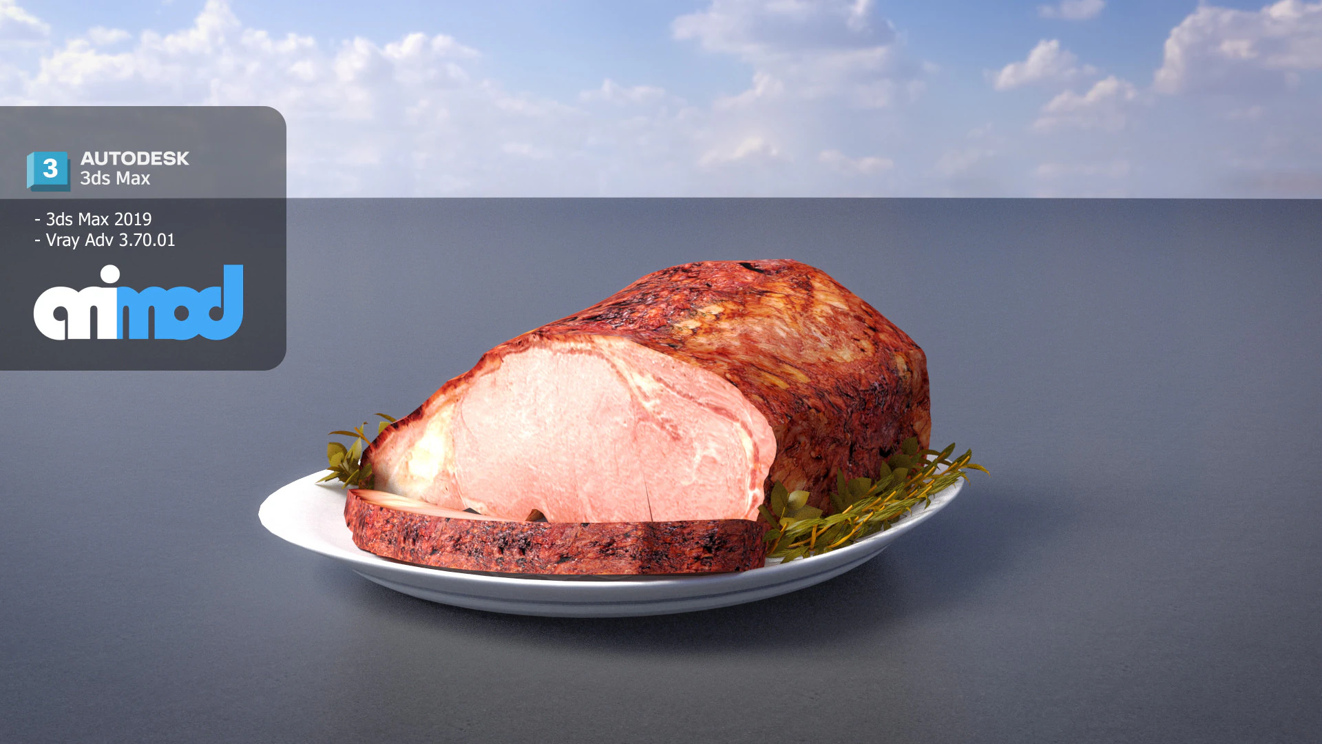 Roast Meat 3D Model .c4d .max .obj .3ds .fbx .stl .blend 