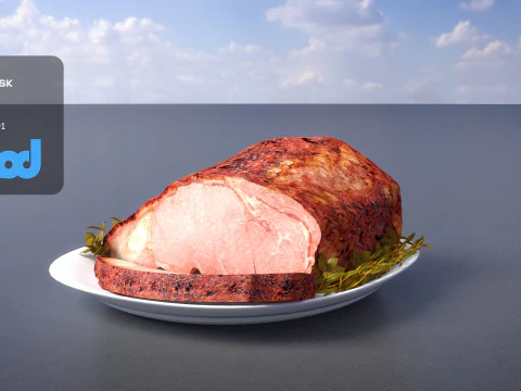 구운 고기 3D 모델