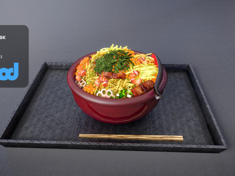 Sushi Rice Meal 3D 모델