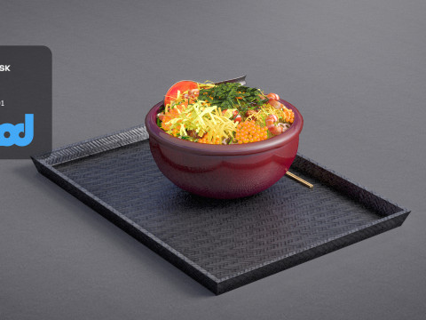 Sushi Rice Meal 3Dモデル