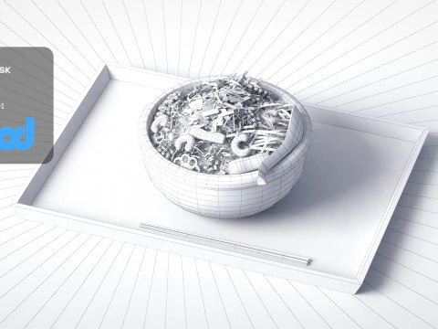 Sushi Rice Meal 3D Model