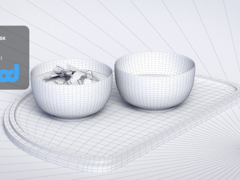 Japanese Soup on Tray 3Dモデル