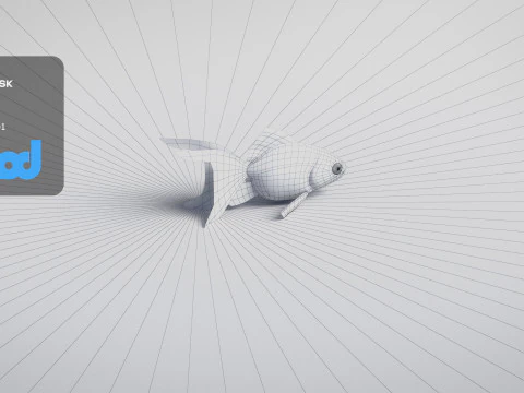 金魚 3Dモデル