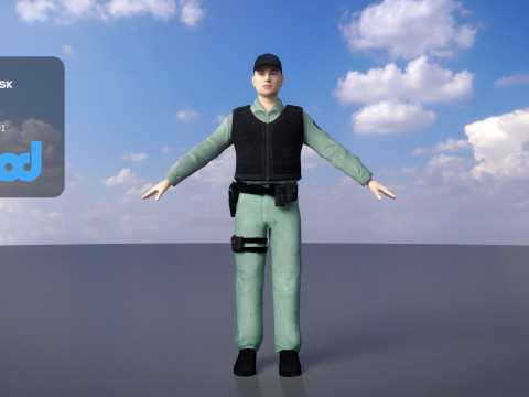 Police Officer 0016 3D Модель