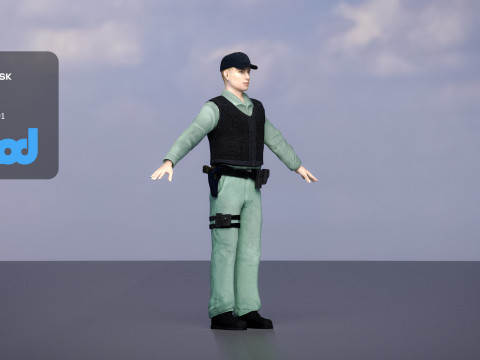 Police Officer 0016 3D Модель
