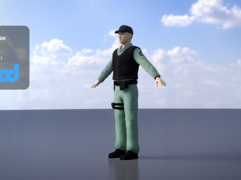 Police Officer 0016 3D Модель
