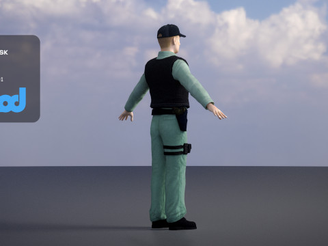 Police Officer 0016 3D Модель