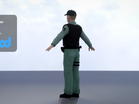 Police Officer 0016 3D Модель