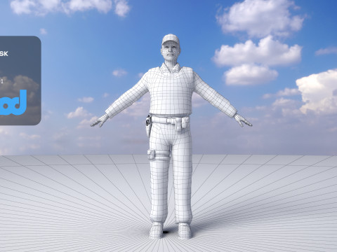 Police Officer 0016 3D Модель