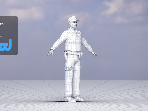 Police Officer 0016 3D Модель