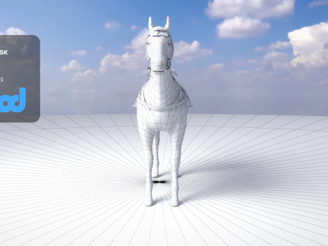 Racing Horse 3D Model